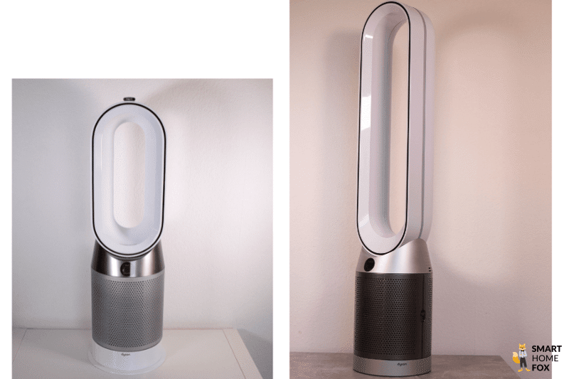 Сравнение напольного вентилятора Dyson Purifier Hot+Cool HP07 и башенного вентилятора Dyson Purifier Cool Autoreact.